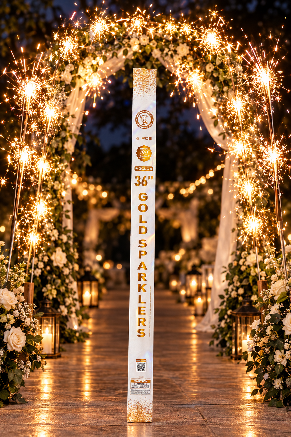 36" Gold Wire Sparklers