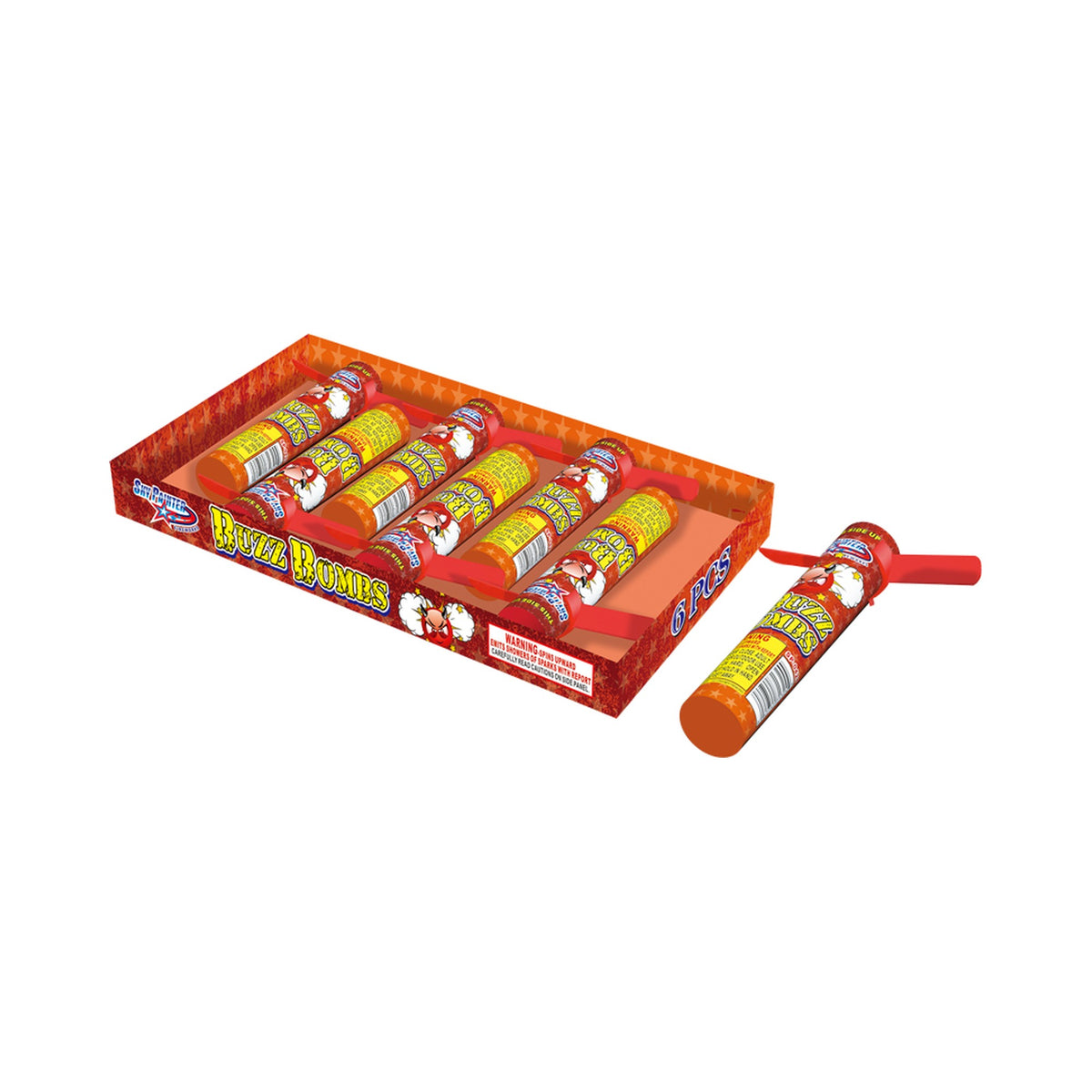 Buzz Bombs aerial spinner by Sky Painter - box of 6 and single