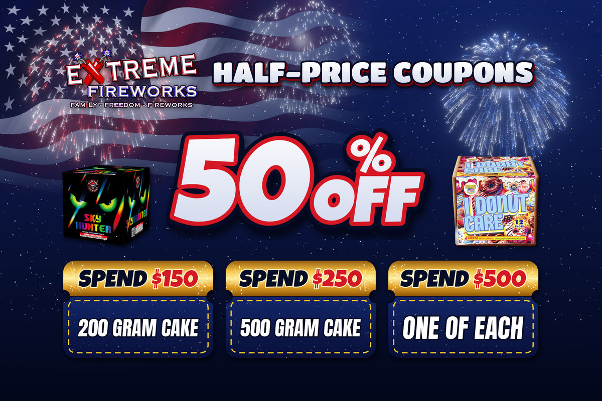 Half-Price Coupons: 50% off. Spend $150, get a 200 gram cake; spend $250, get a 500 gram cake; spend $500, get one of each.